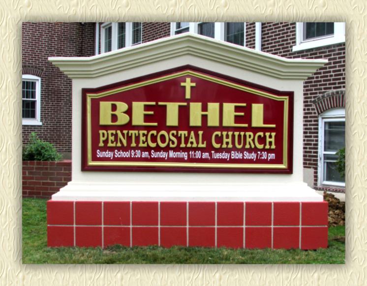 Architechtual signs for churches in Pennsylvania