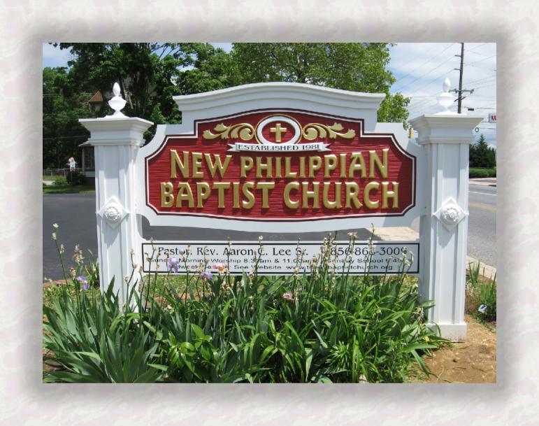 Baptist, Catholic, Methodist, Presbyterian Church signs with gold leaf